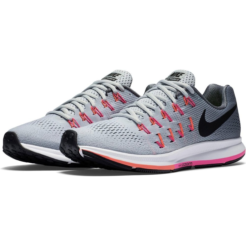 NEW Nike Air Zoom Pegasus 33 Womens Grey Pink Oran